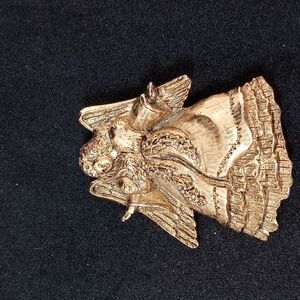 Vintage RR brooch Angel in glod tone